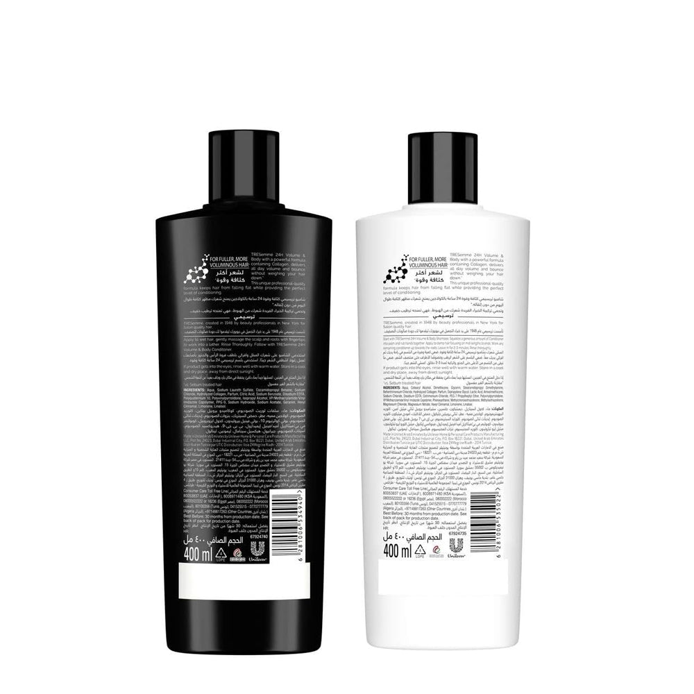 Tresemme Shampoo 400ml & Conditioner 400ml 24 Hour Volume