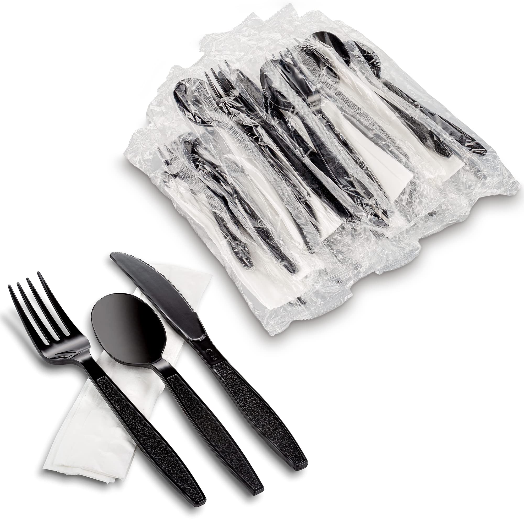 Black Cutlery Set | 20 Sets