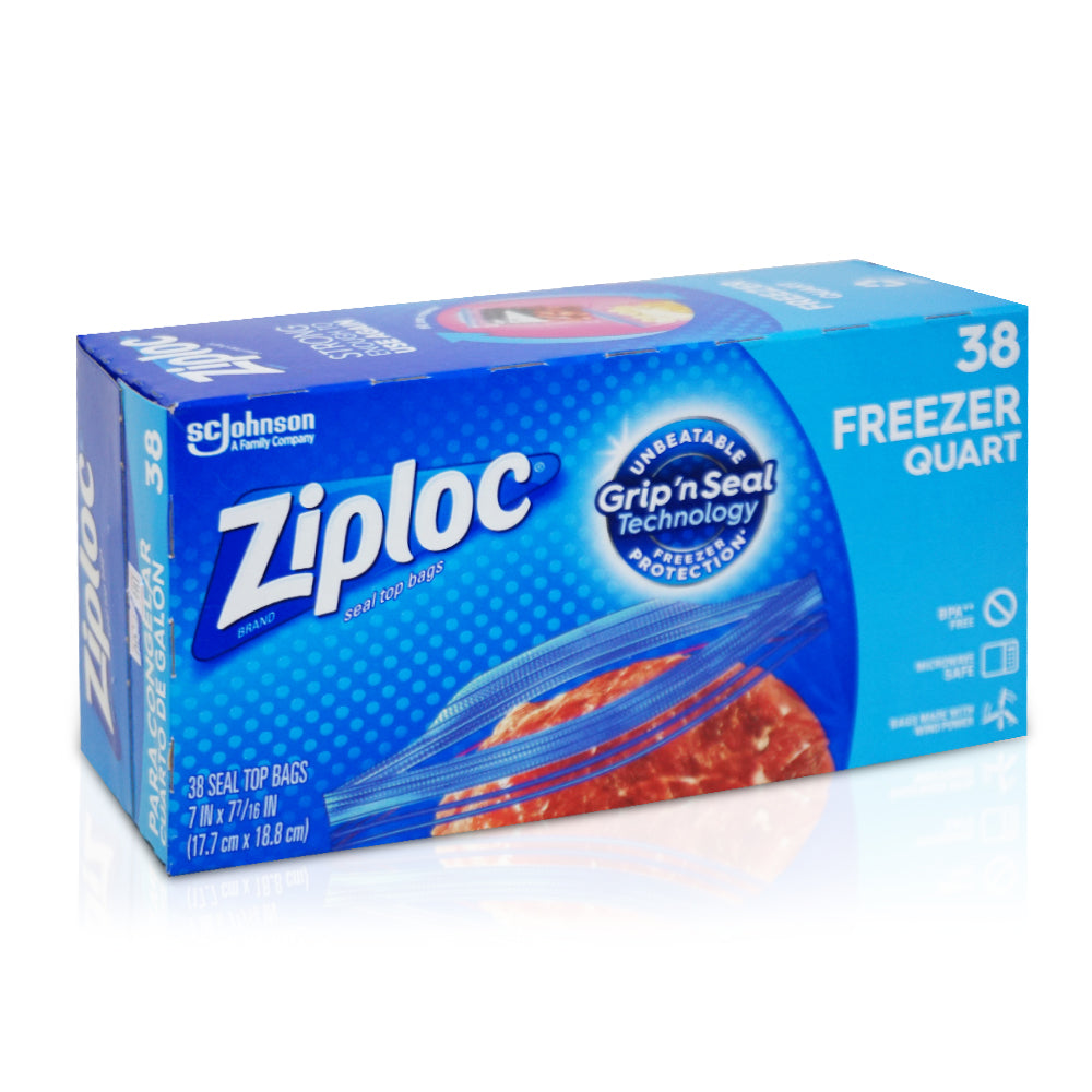 Ziploc Freezer Bags Quart - 38 Bags