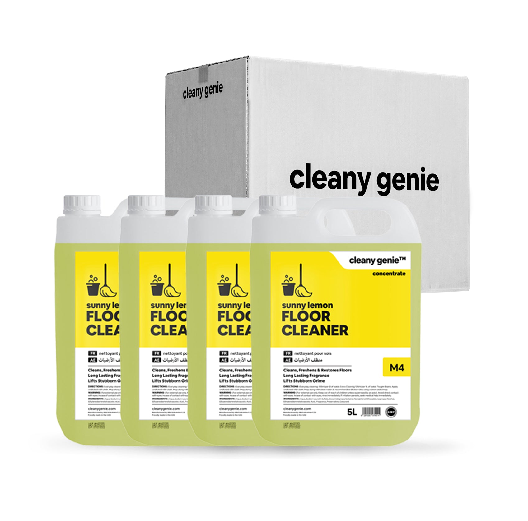 Floor Cleaner M4 | Sunny Lemon 5L | Pack of 4