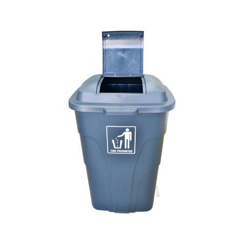 Garbage Can with Lid and Pedal 120L Grey
