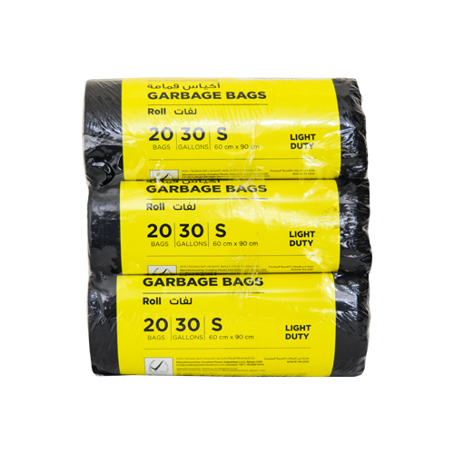 Garbage Bag Black Rolls S | 60X90CM | 3 Rolls