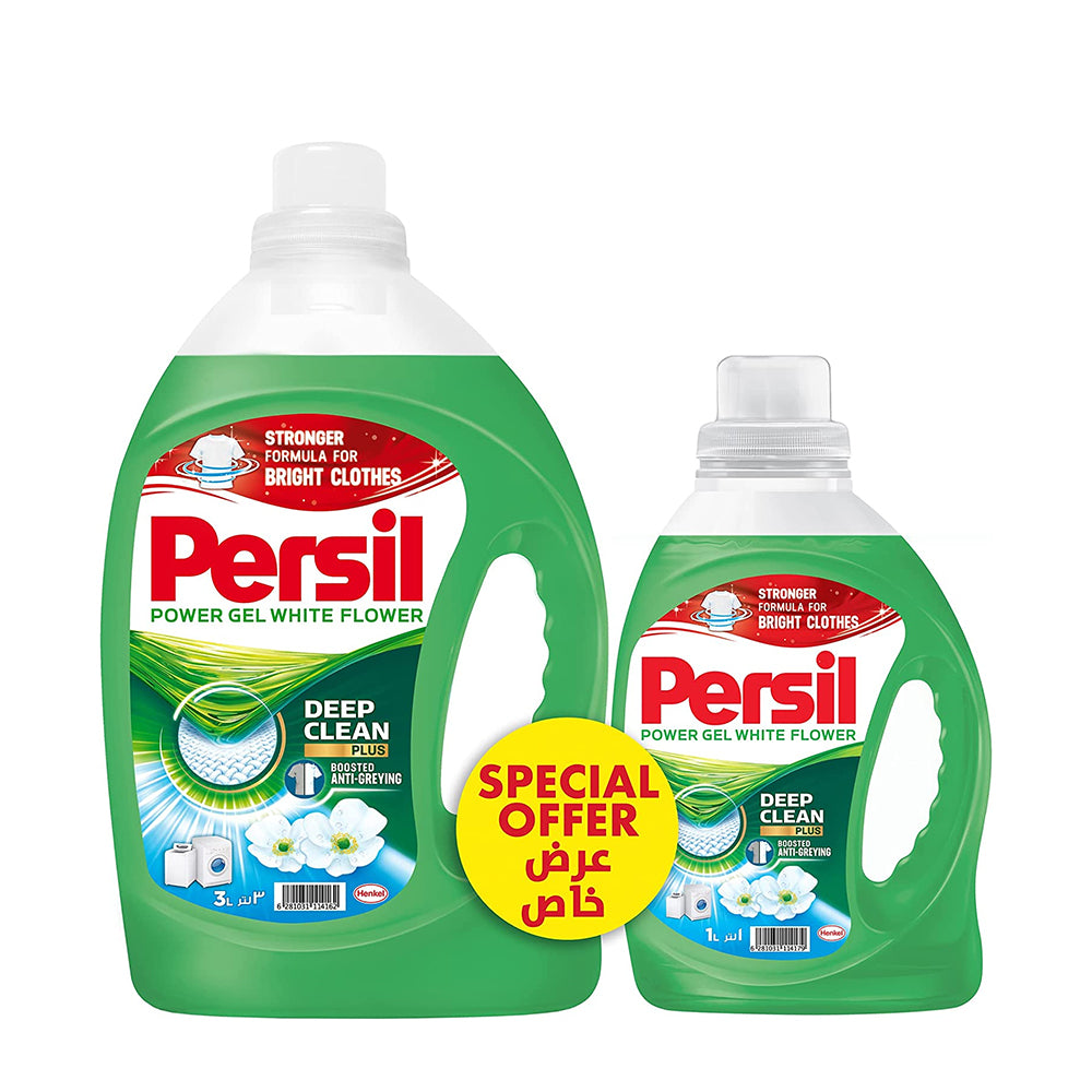 Persil Power Gel White Flower Laundry Detergent 2.9L+1L