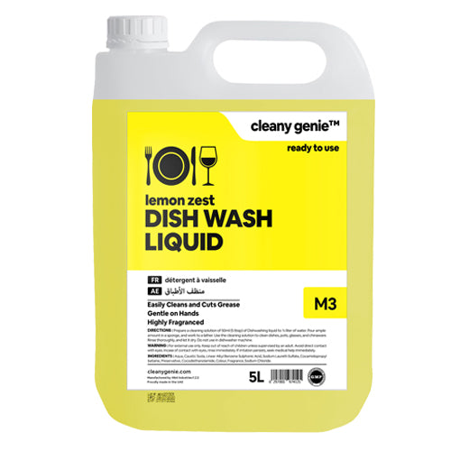 M3 Dishwash Liquid  5L Lemon Zest