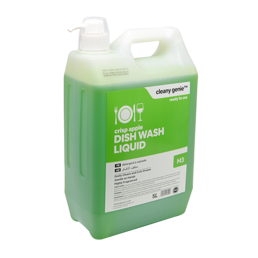 Dishwash Liquid M3 |  Crisp Apple 5L