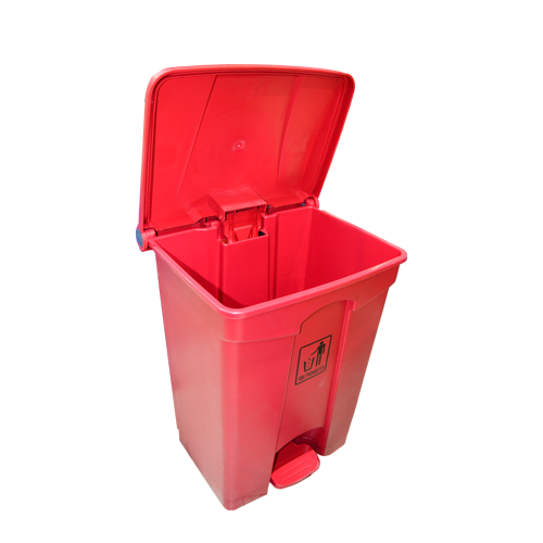 Garbage Can with Pedal 68L | Red
