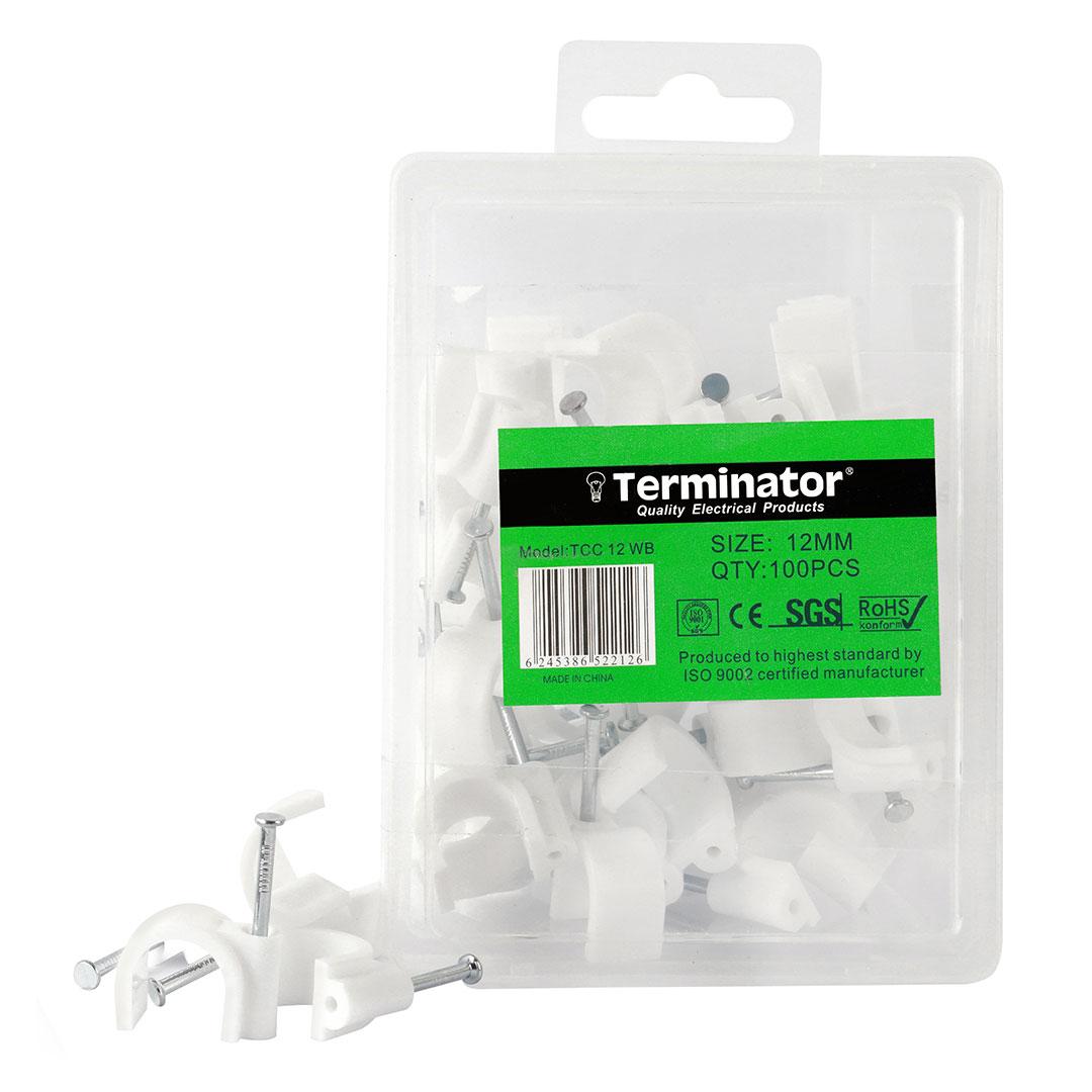 Terminator Cable Clips 12MM 100PCS