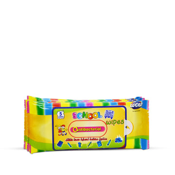 واو سكول مناديل مضادة للبكتيريا 5 قطع | 5 قطع |