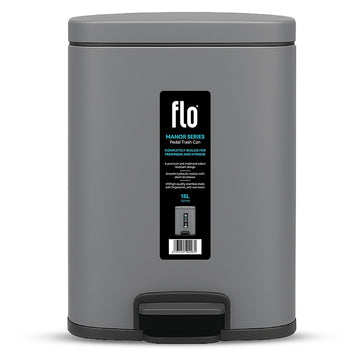 FLO DUSTBIN - MANOR  TITANIUM GRAY 15L