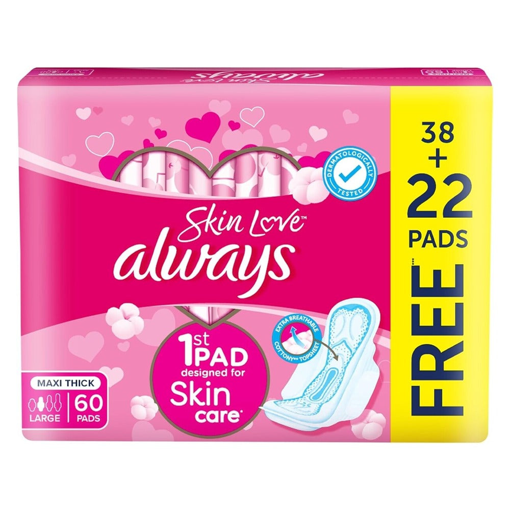 Always Cotton 60 Pads Pink