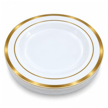 DISP. PLATE W/GOLD RIM 10" 12PCS