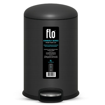 FLO S.S DUSTBIN - KIMBERLY BLACK 5L