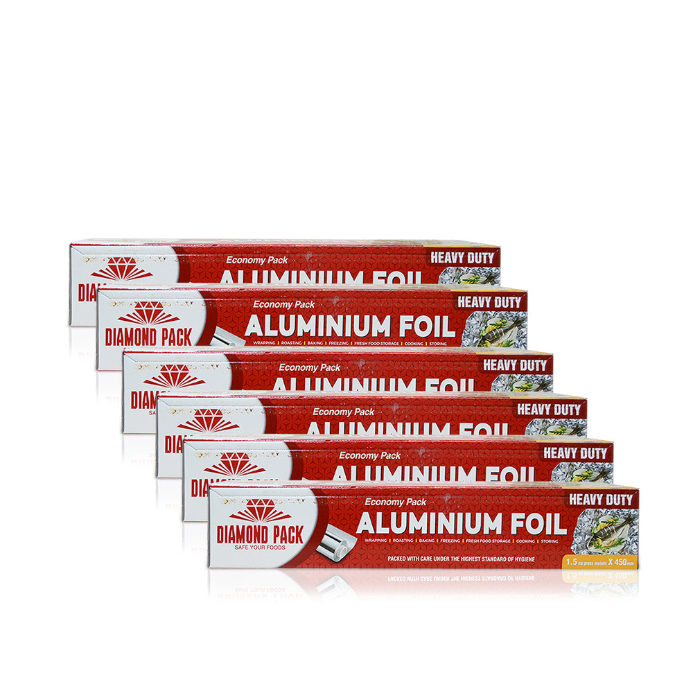 Aluminum Foil 45CM 18Mic | 1.5KG | Pack of 6 (CTN)