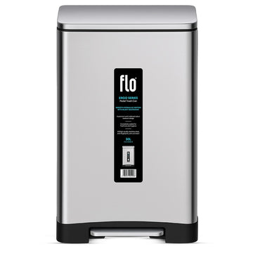 FLO S.S DUSTBIN - ERGO MATT STEEL 30L