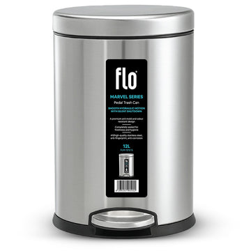 FLO DUSTBIN - MARVEL MATT STEEL 12L