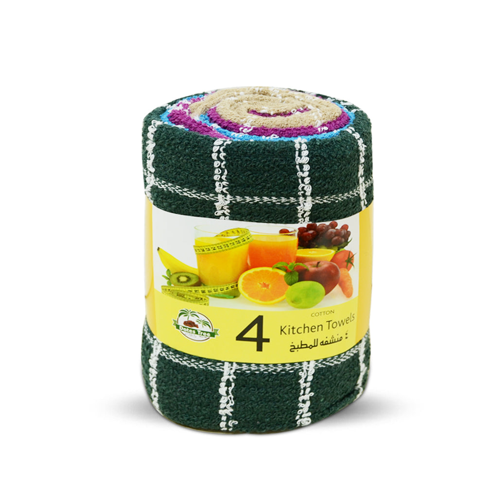 Terry Kitchen  Towel Ckd 4's Roll Pack