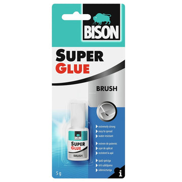 Bison Super Glue Brush CRD 5G L117
