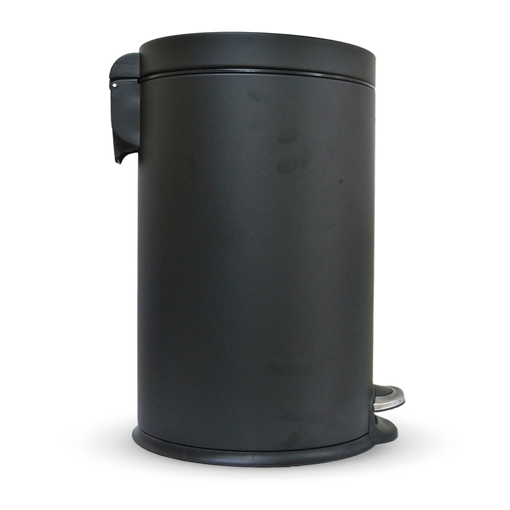 سلة مهملات 12 لترًا، لون أسود، طراز JH8856