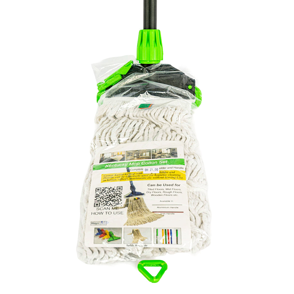 KENTUCKY MOP COTON 250 GM 125CM HANDLE SET (LOLLY MOP)