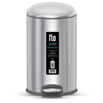FLO S.S DUSTBIN - LUXE  MATT STEEL 12L