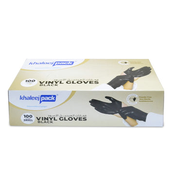 Black Vinyl Gloves Powder Free Small