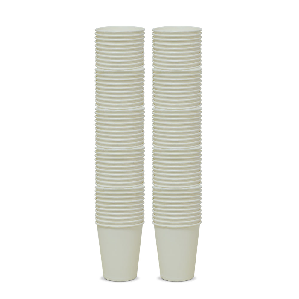 كوب ورقي 8 أونصة أبيض |  100 قطعة