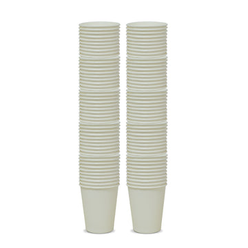 كوب ورقي 8 أونصة أبيض |  100 قطعة