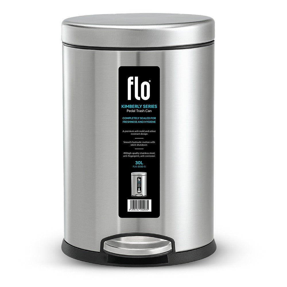 FLO S.S DUSTBIN - KIMBERLY  MATT STEEL 30L