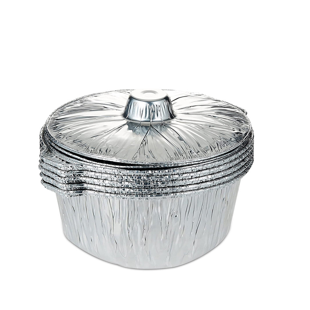 Aluminum Foil Pot 252 with Lid 25CM   |   Pack of 5