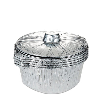 Aluminum Foil Pot 252 with Lid 25CM   |   Pack of 5