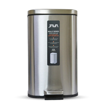 سلة مهملات 12 لتر من الفولاذ جافا JH8855A