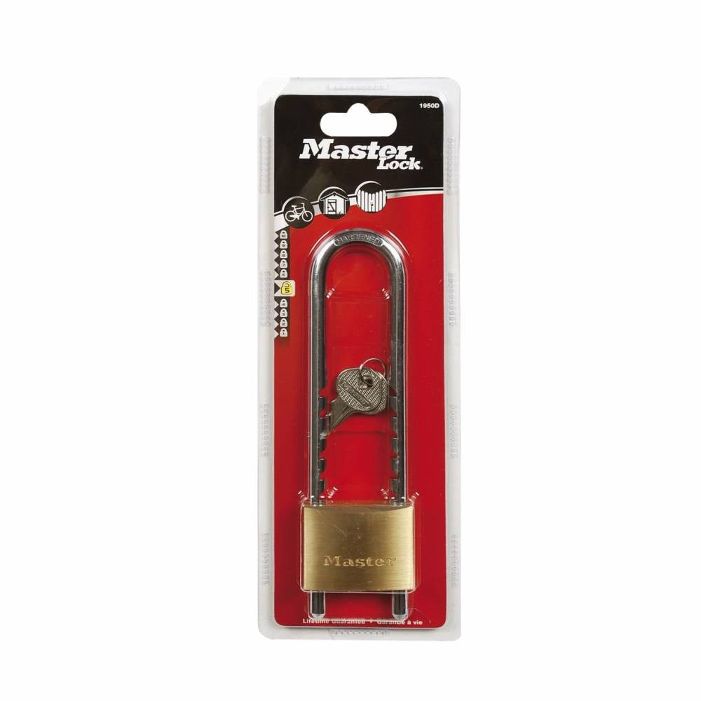 50mm Brass Padlock Adjustable and Removable Hardened Steel Shackle 70 to 155mm  Diam. 7mm
