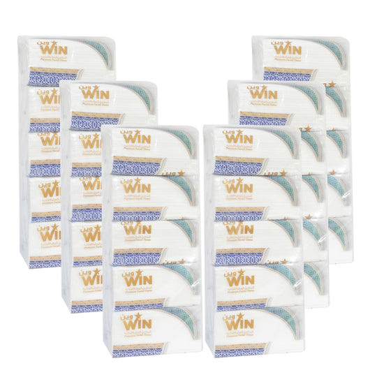 WIN SOFT FACIAL TISSUE NYLON PACK 600 SHEETS PACK OF 30+ Maxi Roll 700G Pack of 6 + SNH Toilet Roll 200 Sheets Pack of 100 Rolls Combo