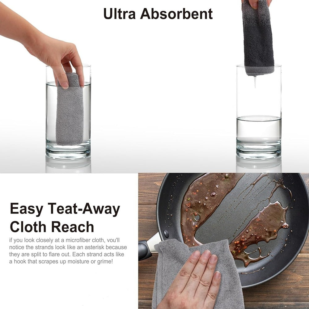 CLEANY GENIE Microfiber Cloth Tear A Towel - PURPLE