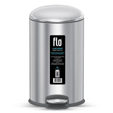 FLO S.S DUSTBIN - LUXE  MATT STEEL 5L