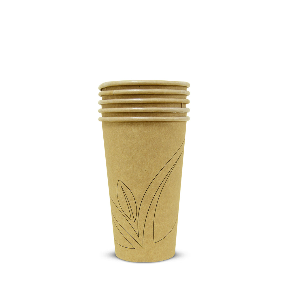 Paper Cups Brown 16 OZ | Pack of 50