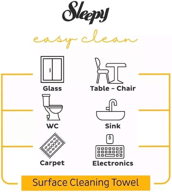 Sleepy Easy Clean Surface Cleaning Towel 100 pcs Herbal Soap