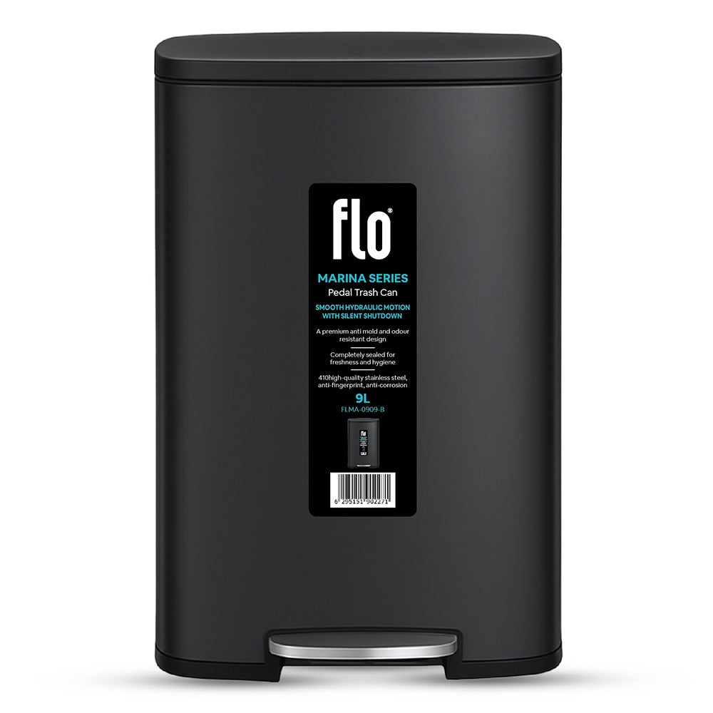 FLO DUSTBIN - MARINA BLACK 9L