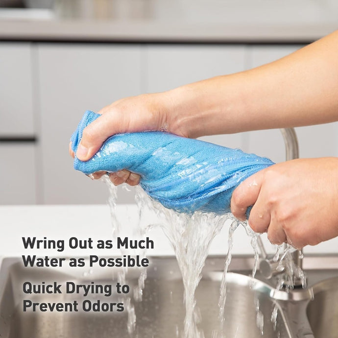 CLEANY GENIE Microfiber Cloth Blue 12Pcs Pack of 20