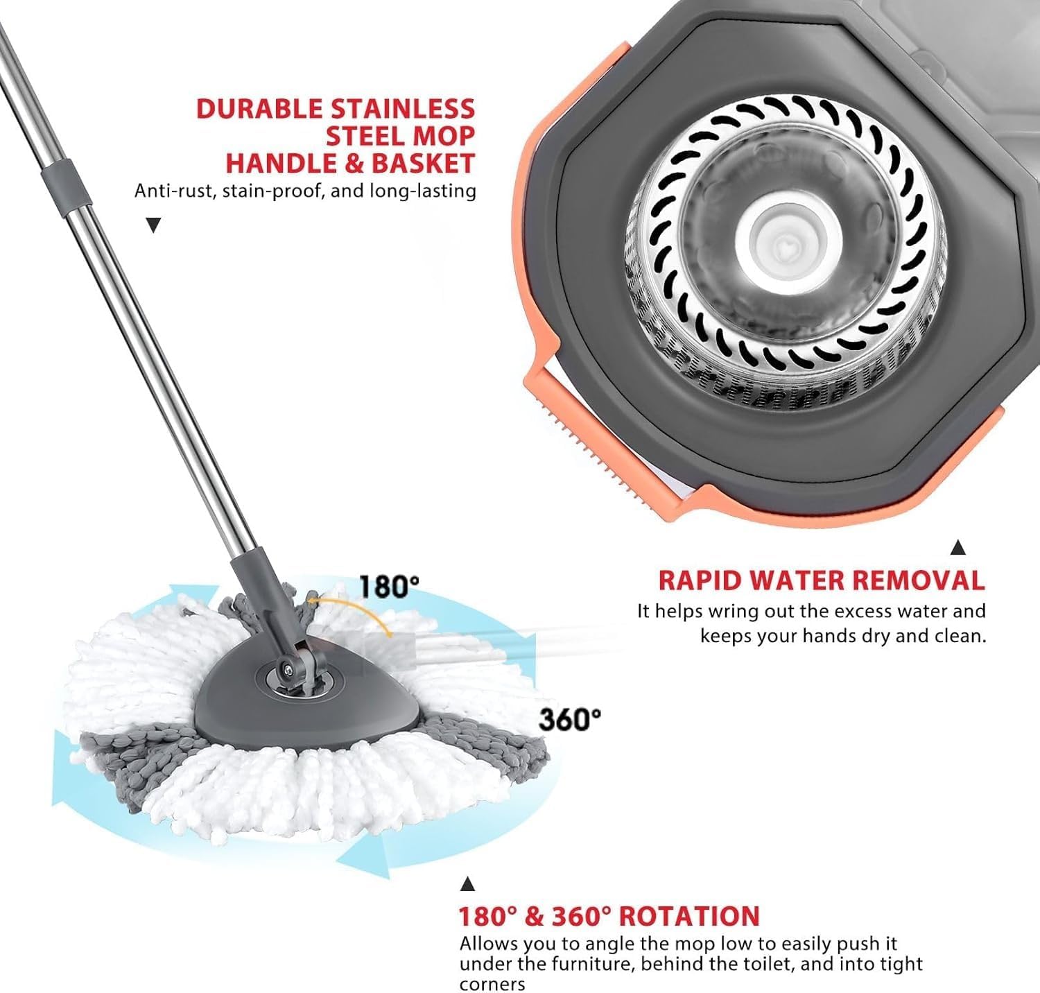 CG TWINS SPIN MOP WITH PEDAL