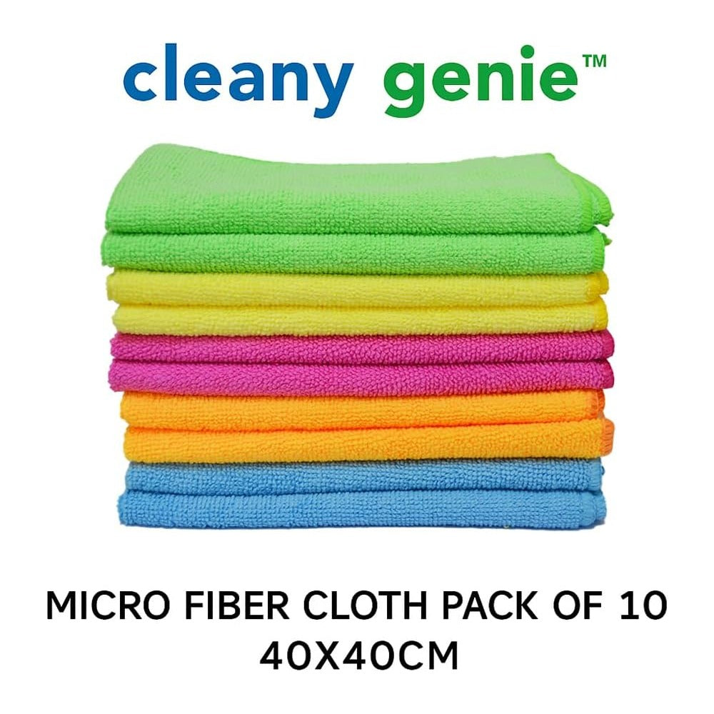 CLEANY GENIE Microfiber Cloth Mix Pack of 10