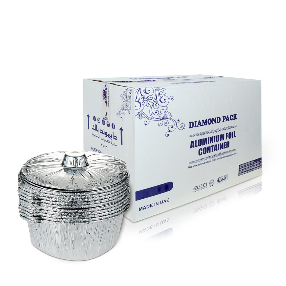 Aluminum Foil Pot 212 with Lid 22cm Pack of 200 - Small