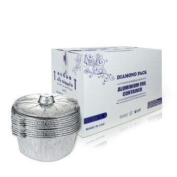 Aluminum Foil Pot 212 with Lid 22cm Pack of 200 - Small