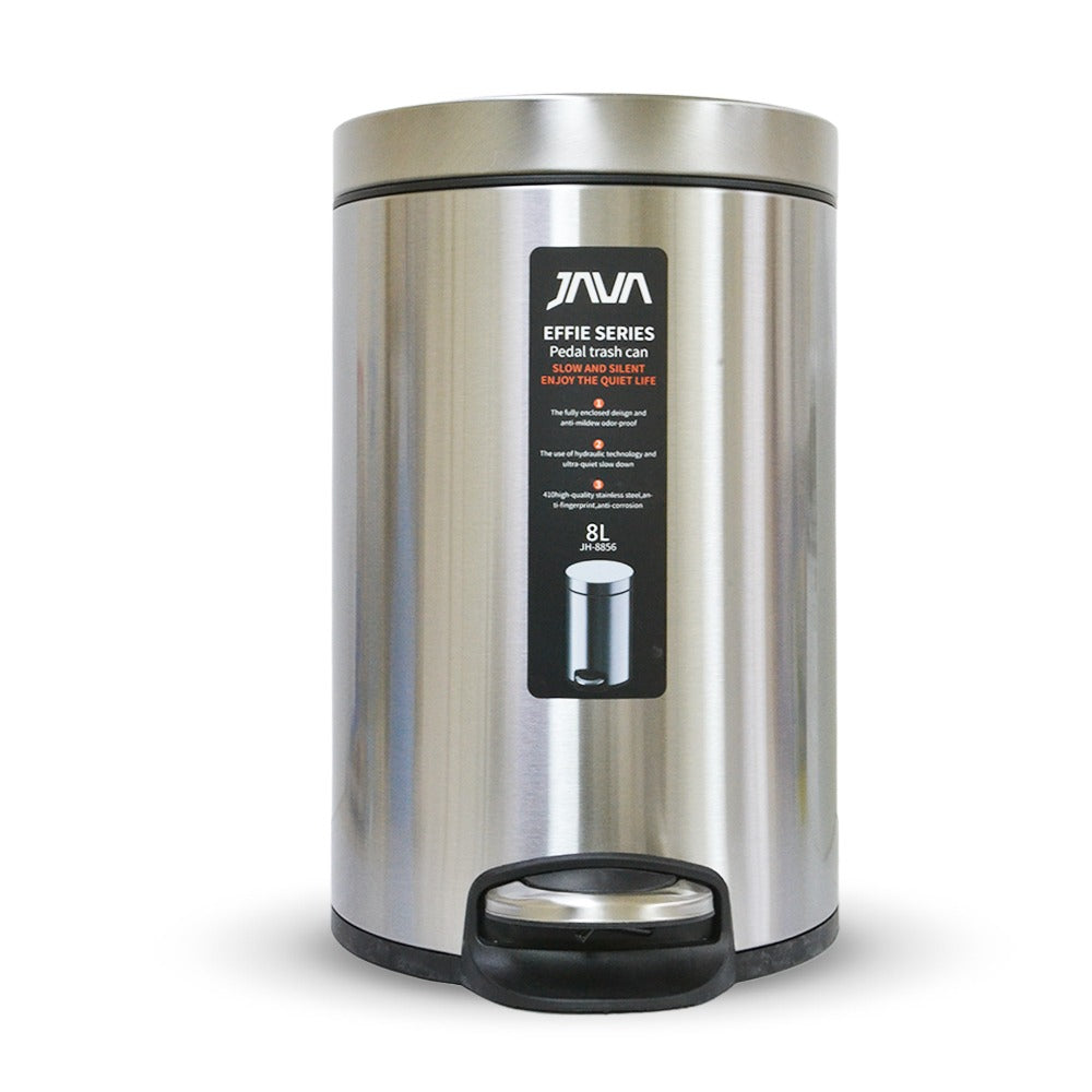 سلة مهملات فولاذية سعة 8 لترات JAVA JH8856