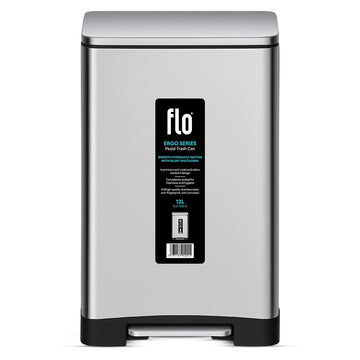 FLO S.S DUSTBIN - ERGO MATT STEEL 12L