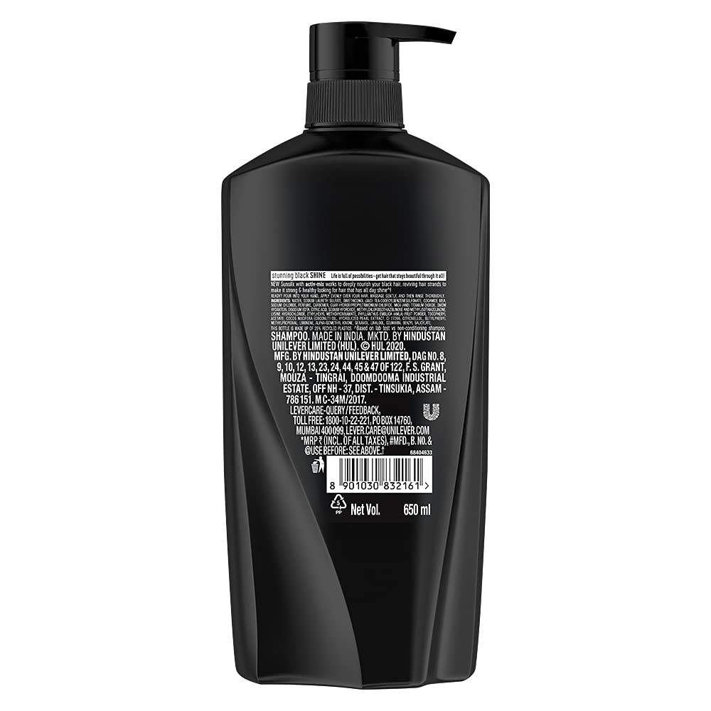 Sunsilk Shampoo 625ml Black Shine