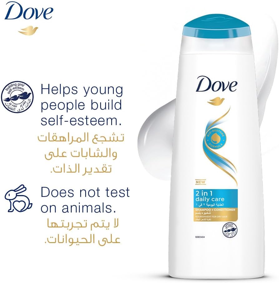 DOVE SHAMPOO 2 IN 1 DAILY CARE 400ML