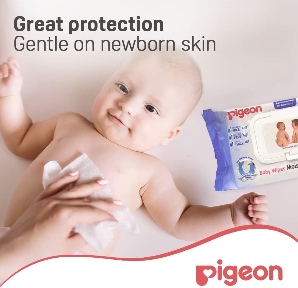 PIGEON BABY WIPES MOISTURIZING CLOTHS 70 SHEETS