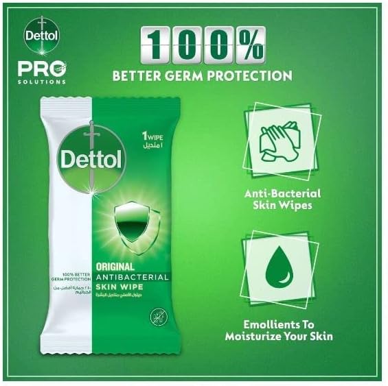 Dettol Original Antibacterial Skin Wipes    |   Pack of 300