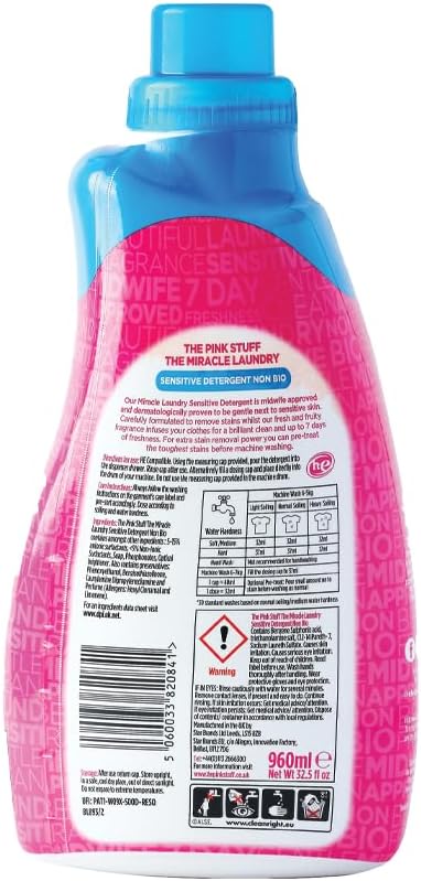The Pink Stuff Sensitive Non Bio Laundry Liquid  960ml